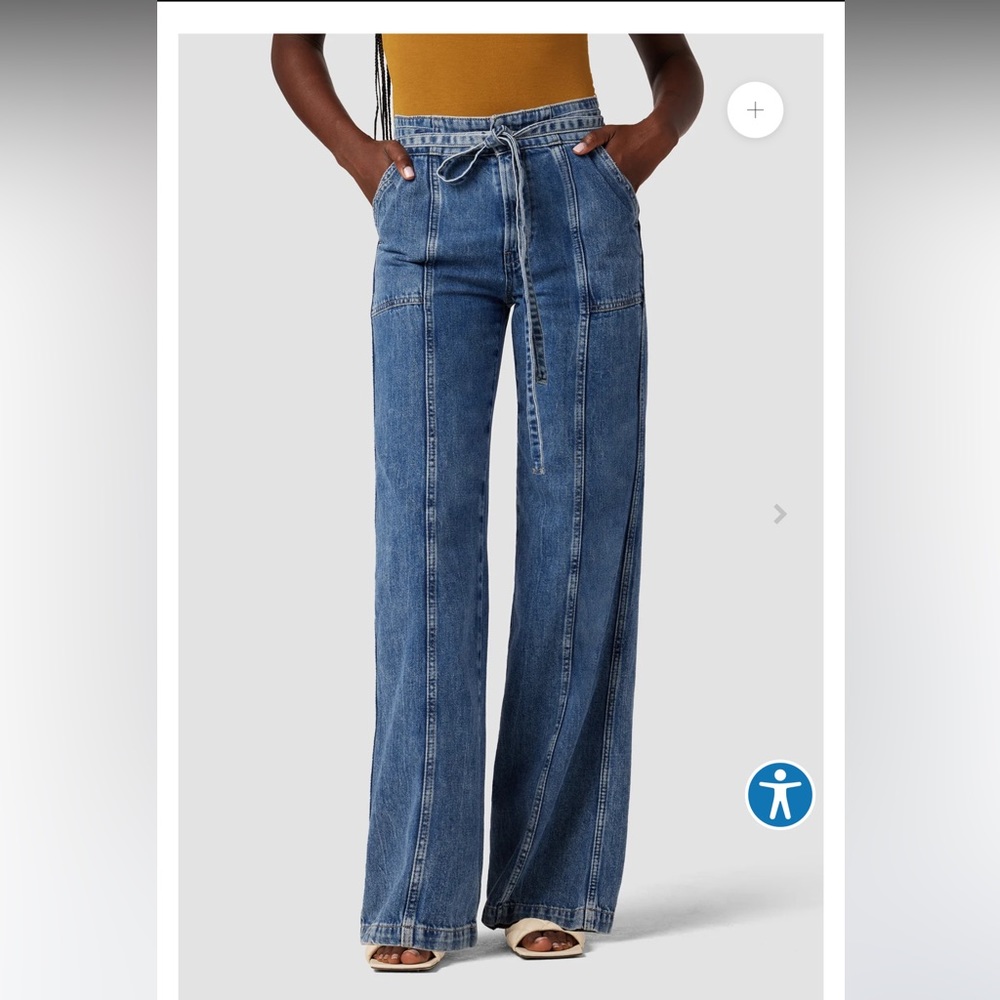 Hudson High Waist Trouser Jeans with ties
